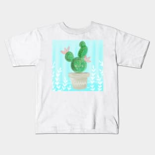 Cute Spring Succulent Cactus Kids T-Shirt